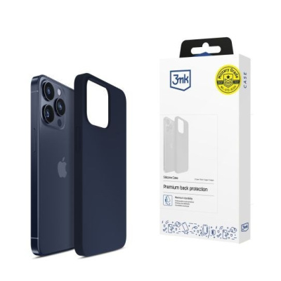 3mk ochranný kryt Silicone Case pro Apple iPhone 15 Pro Max Dark Navy