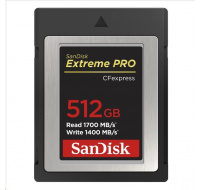 SanDisk Extreme Pro CFexpress Card 512GB, Type B, 1700MB/s Read, 1200MB/s Write