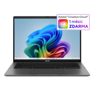 ASUS NTB Vivobook S14 (M3407KA-OLED094W), Ryzen AI 5 330, 14" 1920 x 1200, 32GB, 1TB SSD, Radeon, W11 Home, Gray