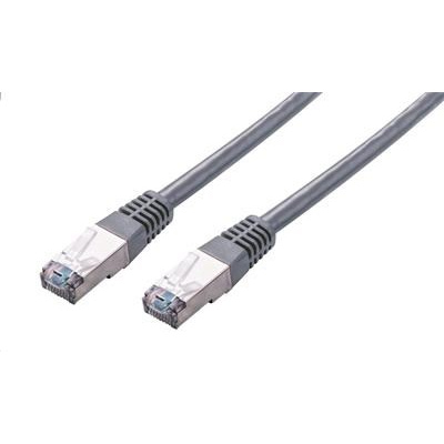 C-TECH kabel patchcord Cat5e, FTP, šedý, 15m