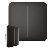 Ajax SoloButton (2-gang) - Samostatné dvou tlačítko pro LightSwitch, černá