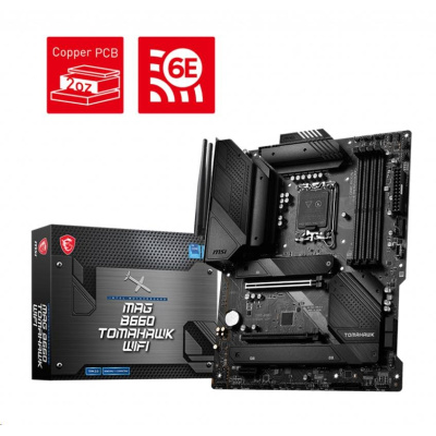 BAZAR - MSI MB Sc LGA1700 MAG B660 TOMAHAWK WIFI, Intel B660, 4xDDR4, 1xDP, 1xHDMI, WI-FI - Po opravě (Bez příšlušenství