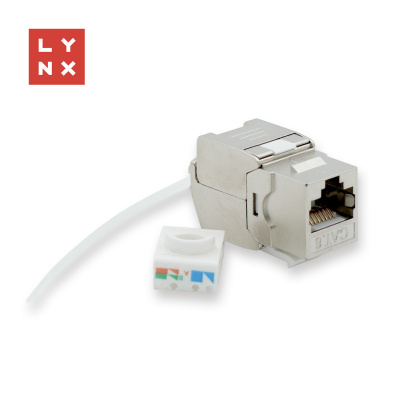 LYNX keystone STP Cat6, samozařezávací, stříbrný