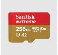 SanDisk micro SDXC karta 256GB Extreme (190 MB/s Class 10, UHS-I U3 V30) + adaptér