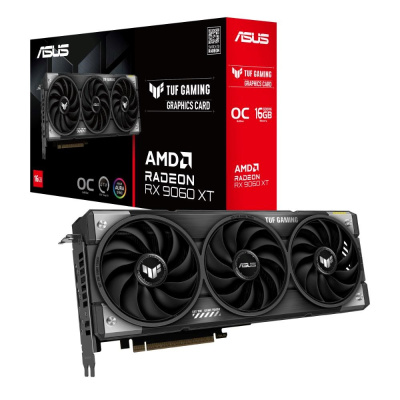ASUS VGA AMD Radeon RX 9060 XT TUF GAMING OC 16GB, RX 9060 XT, 16GB GDDR6, 2xDP, 1xHDMI