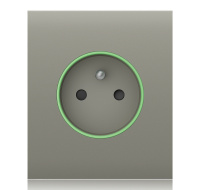 Ajax CenterCover (smart) - Středový kryt zásuvky, horizontální, olivová