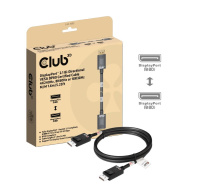 Club3D Kabel DisplayPort 2.1 na DisplayPort 2.1, VESA DP80, 4K240Hz/8K60Hz/10K60Hz (M/M), 1.6m, černá