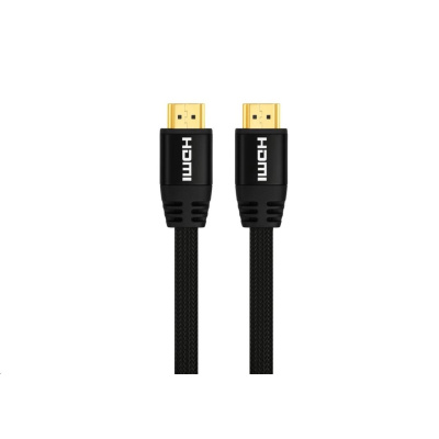 WG Datový kabel HDMI to HDMI / 1m / nylon braided / black