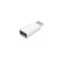 WG - Adaptér Micro USB (female) na Type-C (male), bílá