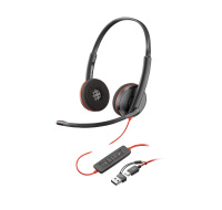 Poly Blackwire 3220 náhlavní souprava, USB-C/A adaptér, stereo