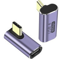 PremiumCord Adaptér USB-C na USB-C, USB 4.0, zahnutý 90°