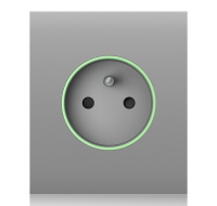 Ajax CenterCover (smart) - Středový kryt zásuvky, horizontální, mlhová