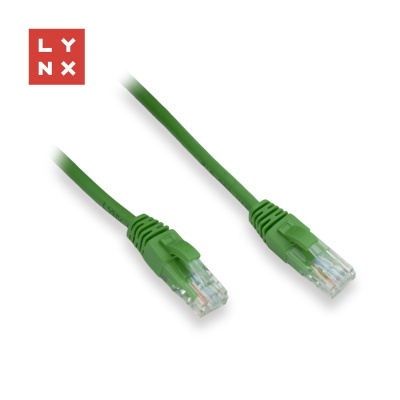 LYNX UTP patch kabel Cat5e, PVC, CCA, 7m, zelený