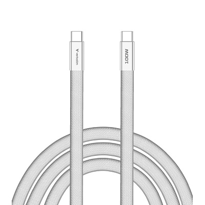 VERBATIM Kabel Sync & Charge SoftTouch USB-C, 100W, 120cm, bílá