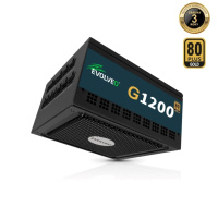 EVOLVEO G1200 zdroj 1200W, 80+ GOLD, ATX 3.1, aPFC, 140 mm ventilátor, záruka 3 roky, černý