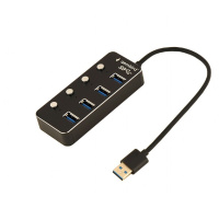 GEMBIRD hub, 4-port USB 3.1 (Gen 1) hub s vypínači