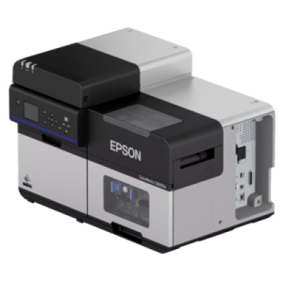 Epson ColorWorks C8000e, matte black ink, cutter, disp., USB, Ethernet, kit (USB), black, grey