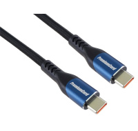 PremiumCord USB-C kabel ( USB 3.2 GEN 2x2, 5A, 100W, 20Gbit/s ) 2m, bavlněný oplet