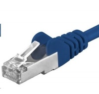 PREMIUMCORD Patch kabel CAT6a S-FTP, RJ45-RJ45, AWG 26/7 0,25m modrá