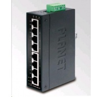 Planet switch ISW-801T, 8x 10/100, DIN,IP30, rozšířený teplotní rozsah -40~75 st.C