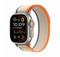 APPLE Watch Ultra 2 GPS + Cellular, 49mm Titanium Case with Orange/Beige Trail Loop - M/L