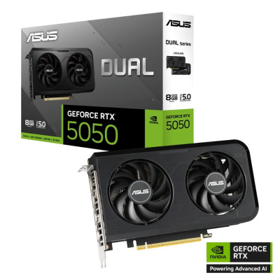 ASUS VGA NVIDIA GeForce RTX 5050 DUAL 8G, 8G GDDR6, 3xDP, 1xHDMI