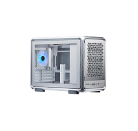 Cooler Master case MasterFrame 400 Mesh Silver, mATX, Průhledná bočnice, 1x 120 mm ARGB Fan, Střibrná