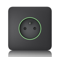 Ajax  SoloCover (smart) - Samostatný kryt zásuvky, grafitová
