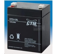 Baterie - CTM CT 12-5L (12V/5Ah - Faston 250), životnost 5let