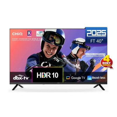 CHiQ L40FT TV 40", FHD, smart, Google TV, dbx-tv, Dolby Audio, Frameless