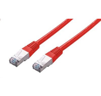 C-TECH kabel patchcord Cat5e, FTP, červený, 1m