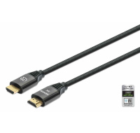 Manhattan kabel HDMI s Ethernetem, HDMI Male na Male, 1m, černá