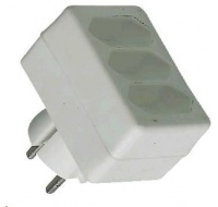 PREMIUMCORD Rozbočka 230V bílá 3x2,5A