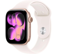 Apple Watch Series 11 GPS + Cellular 42mm Rose Gold Aluminium Case with Light Blush Sport Band - S/M