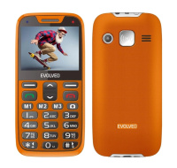 EVOLVEO EasyPhone XR, mobilní telefon pro seniory s nabíjecím stojánkem, oranžová