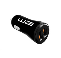 WG - Autonabíječka 2x USB-A, 5 V, 2.1 A, černá