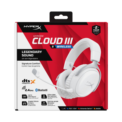 HyperX Cloud III S Wireless White Gaming Headset