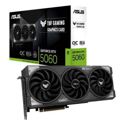 ASUS VGA NVIDIA GeForce RTX 5060 TUF GAMING OC 8GB, 8GB GDDR7, 3xDP, 1xHDMI