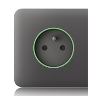 Ajax SideCover (smart) - Boční kryt zásuvky, horizontální, šedá