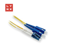 LYNX duplexní patch kabel SM, OS2, LC/SC, 9/125µm, 15m