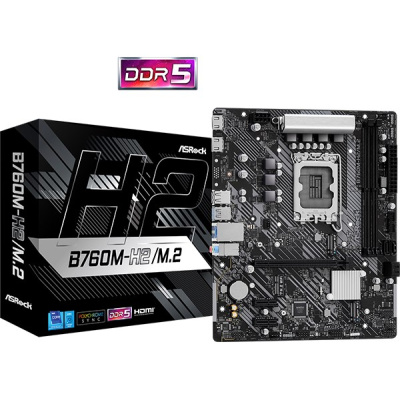 ASRock MB Sc LGA1700 B760M-H2/M.2, Intel B760, 2xDDR5, 2xHDMI, mATX