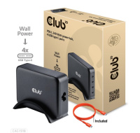 Club3D cestovní nabíječka 240W GaN technologie, 4xUSB-C, PPS + PD 3.1 Support