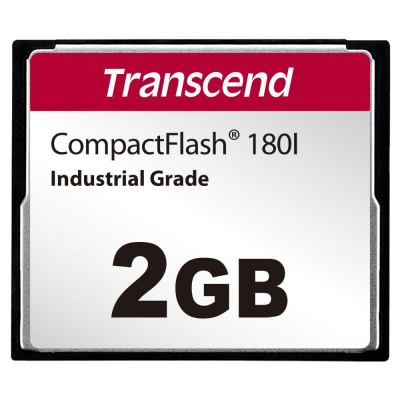 TRANSCEND CompactFlash Card CF180I, 2GB, SLC mode WD-15, Wide Temp.