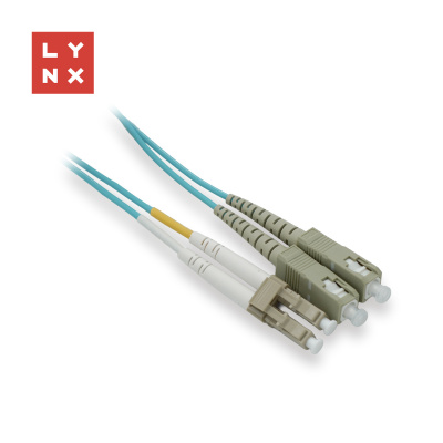LYNX duplexní patch kabel MM, OM3, LC/SC, 50/125µm, 10m