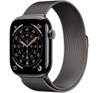 Apple Watch Series 11 GPS + Cellular 46mm Slate Titanium Case with Slate Milanese Loop - M/L