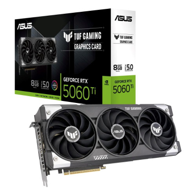 ASUS VGA NVIDIA GeForce RTX 5060 Ti TUF GAMING 8G, 8GB GDDR7, 3xDP, 1xHDMI
