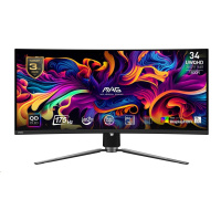 MSI LCD MAG 341CQP QD-OLED, 34", 3440x1440, QD-OLED, 0,03ms, VESA 100x100, Black