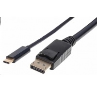 Manhattan kabel USB-C na DisplayPort, 2m, černá