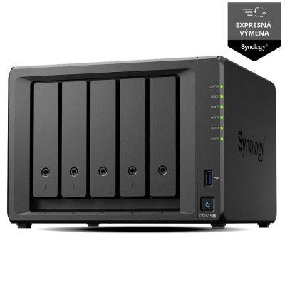 Synology DS1525+ DiskStation (4C/RyzenV1500B/2,2GHz/8GBRAM/5xSATA/2xM.2/2xUSB3.2/2x2,5GbE/1xPCIe/1xUSB-C)