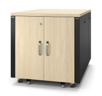 APC NetShelter Soundproof, 12U, Server Rack Enclosure, Maple
